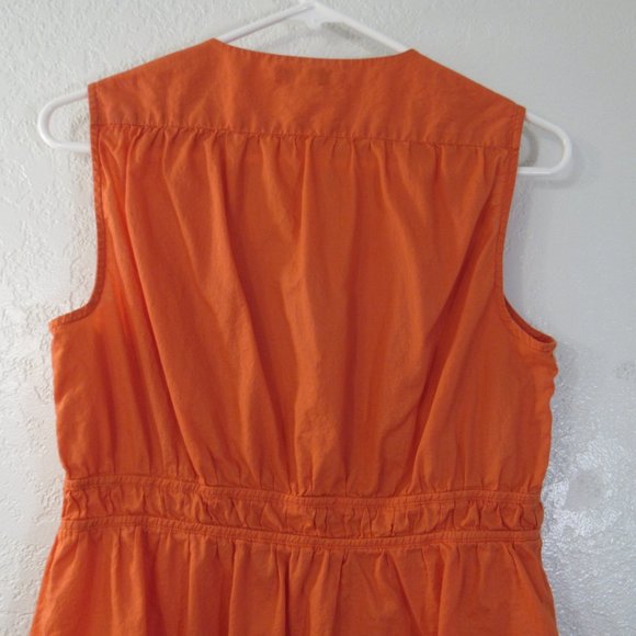Womens Tank Top Sz M Orange Button Front - Picture 6 of 11
